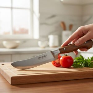 Minteks Home Ahşap Saplı Çelik Bilezikli İnci Kaplama 23cm Sıyırma Bıçağı Bıçak