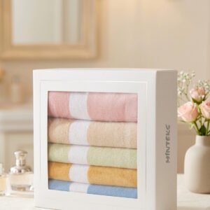 Minteks Home 5'li 50x90 Kutulu Havlu Takımı