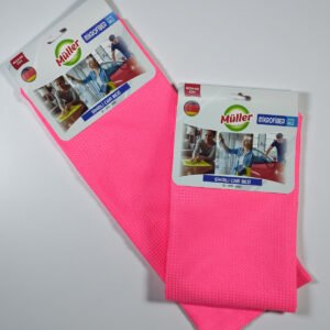 Alternative view of microfiber 4'lü sihirli cam bezi 40x60 pembe