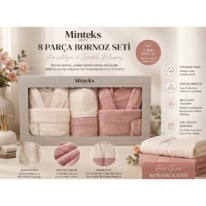 8 Parça Aile Seti Bornoz