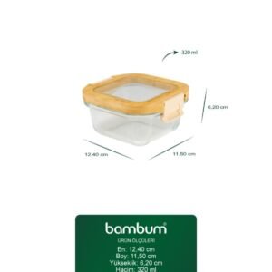 Alternative view of BAMBU Cam Kapaklı Kilitli Cam Saklama Kabı 320 ml