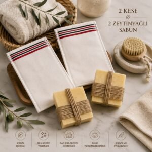 4lü Hamam Banyo Kese Sabun Seti