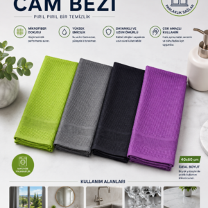 Alternative view of 8Lİ 40x60 Mikrofiber Cam & Temizlik Bezi (Kopya)